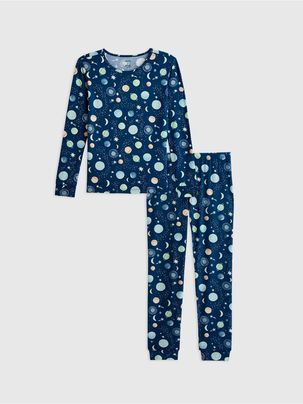 Kids Quince Bamboo Long Sleeve Pant Pajama Set Celestial Dreams 2T Toddler